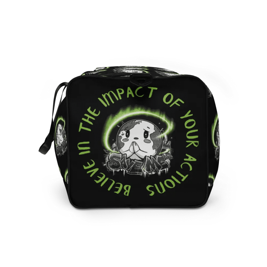Save Me: A Plea from Planet Earth Black Duffle Bag 🌍 product image (2)