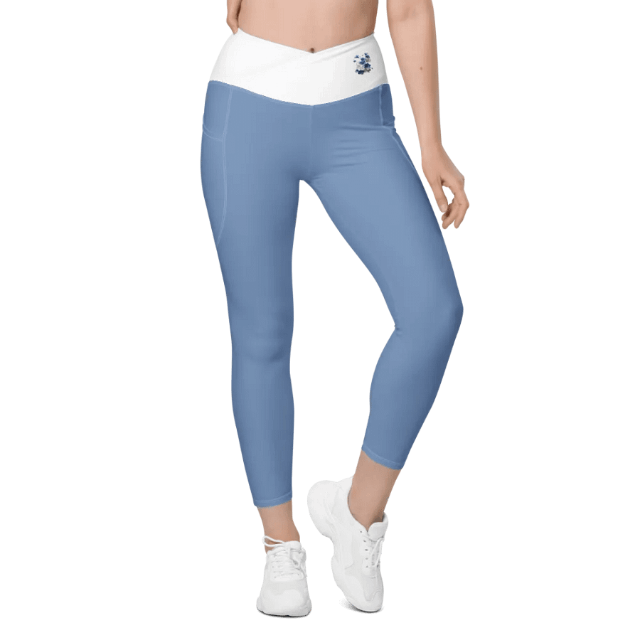 Women's High Waisted Leggings, Light Blue product image (3)