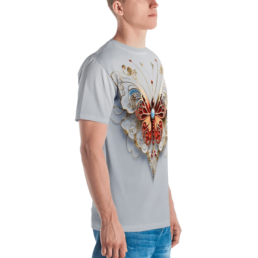 Gold & White Butterfly T shirt product image (3)