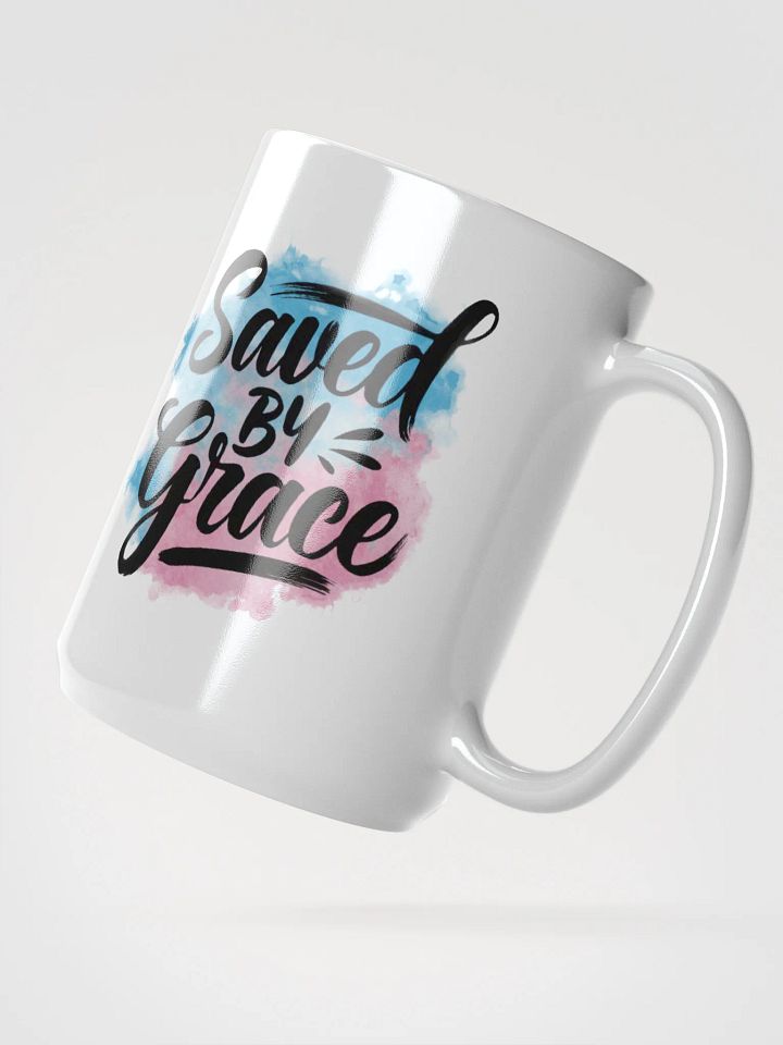 Saved By Grace Colorful Inspirational Mug | Christian Coffee Cup product image (2)