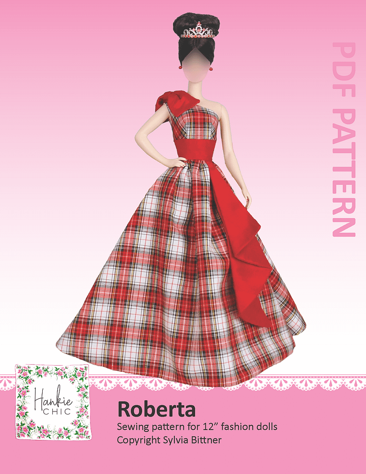 Roberta sewing pattern for 12" fashion dolls product image (1)