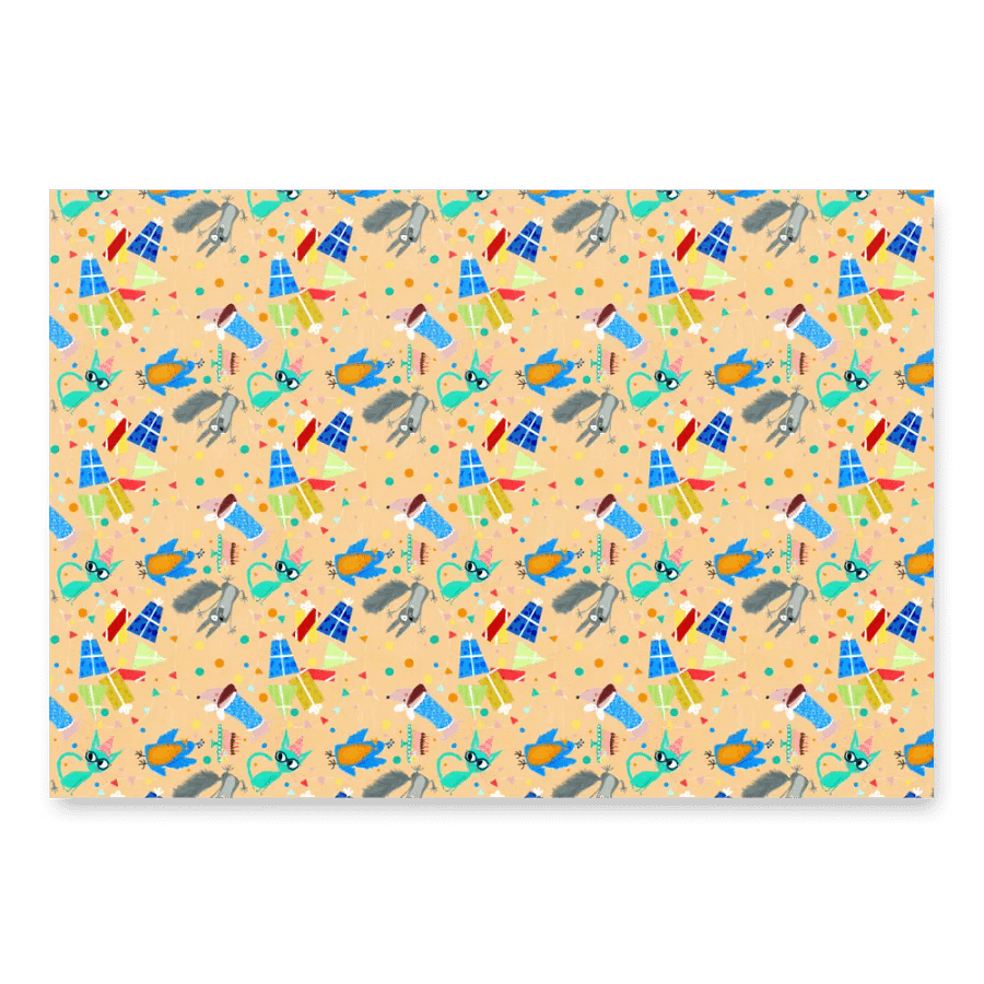 Animal Birthday Party Wrapping Paper product image (3)