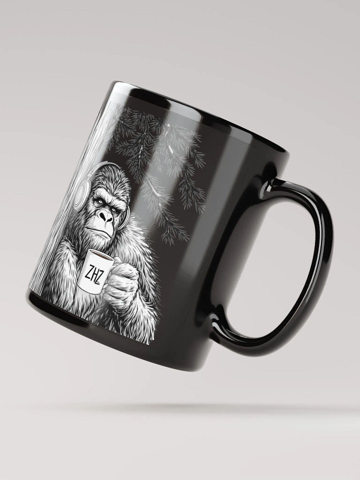 ZHZ Bigfoot Morning Groove Black Mug product image (4)