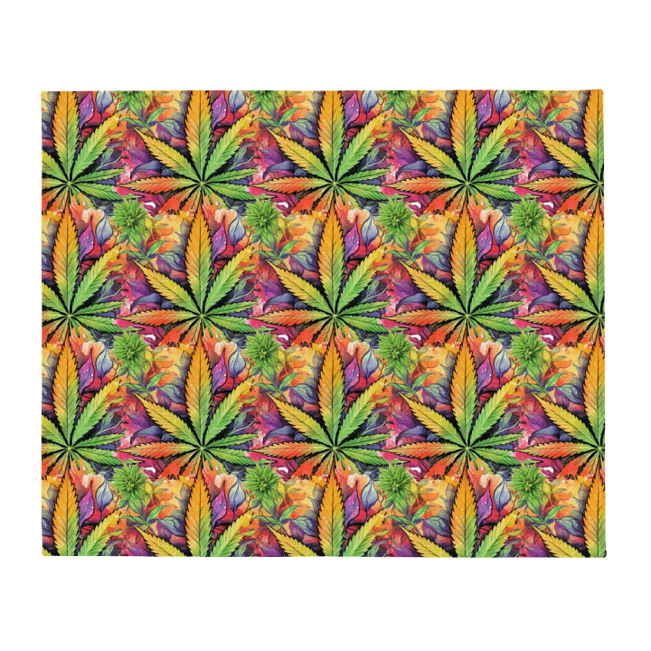 Psychedelic Cannabis Dream Throw Blanket product image (1)