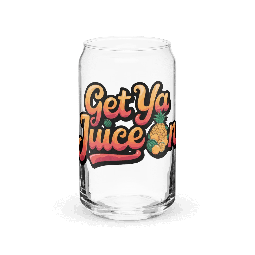 Get Ya Juice On Can-Shaped Glass with or without Lid and Straw product image (2)