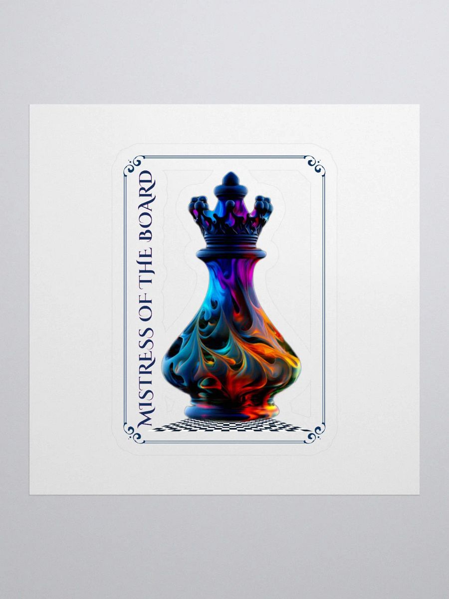 Mistress of the Board, Chess Queen Kiss Cut Stickers product image (1)