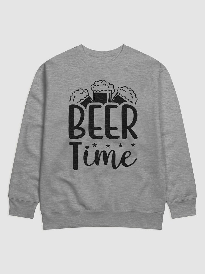 Charcoal Heritage Premium Sweatshirt - Unisex Fit Cheers to Beer Time: The Ultimate Funny Drinking Apparel for Craft Beer Lovers! product image (1)