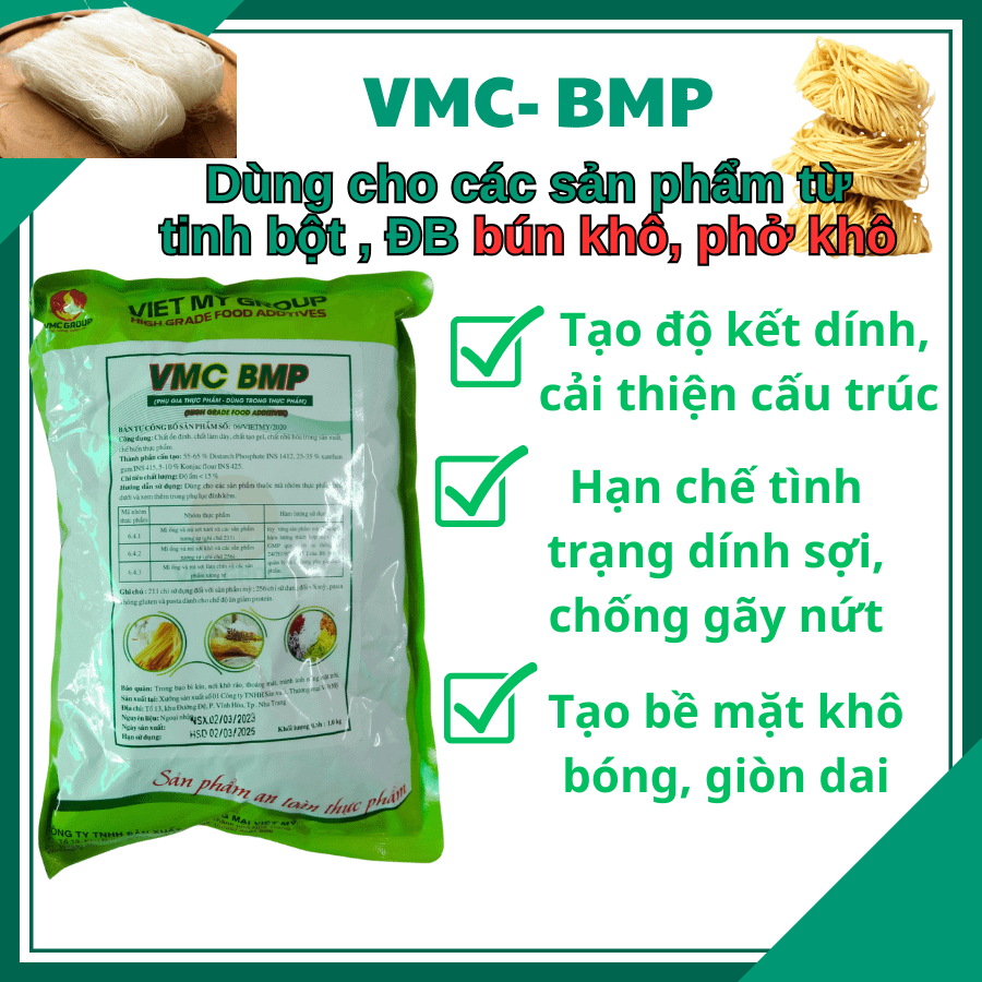 Vmc Bmp Phụ Gia Tạo Giòn Dai Bún Mì Phở Thế Hệ Mới product image (1)