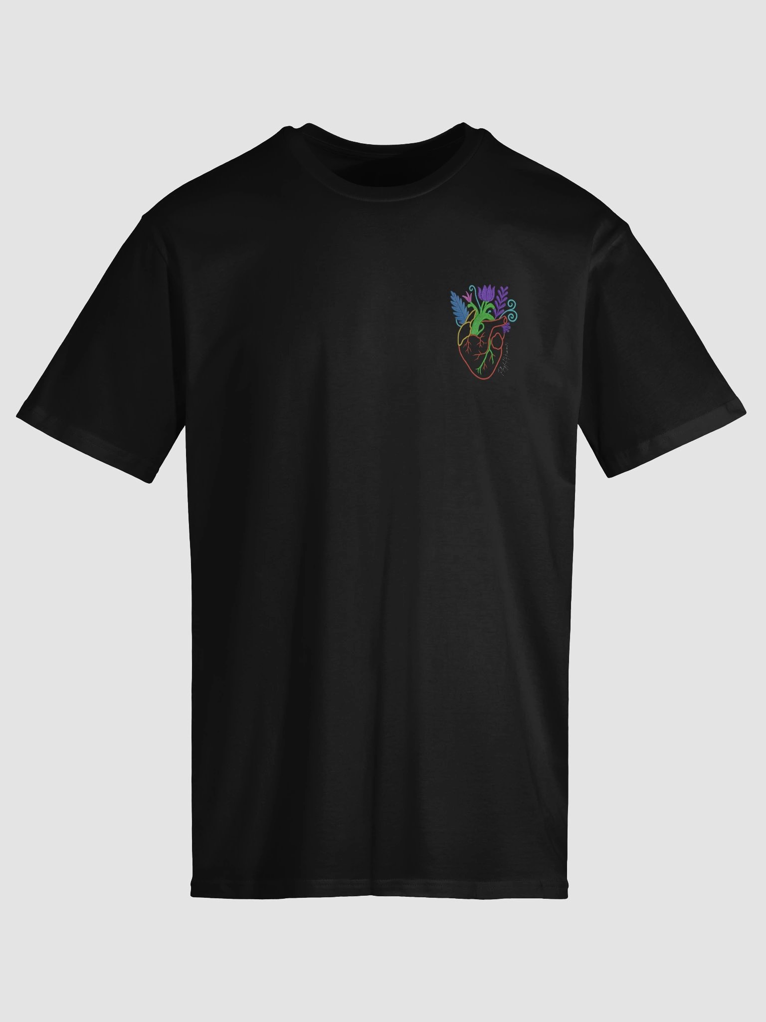 Blooming Heart – Unisex Tee - Black product image (3)