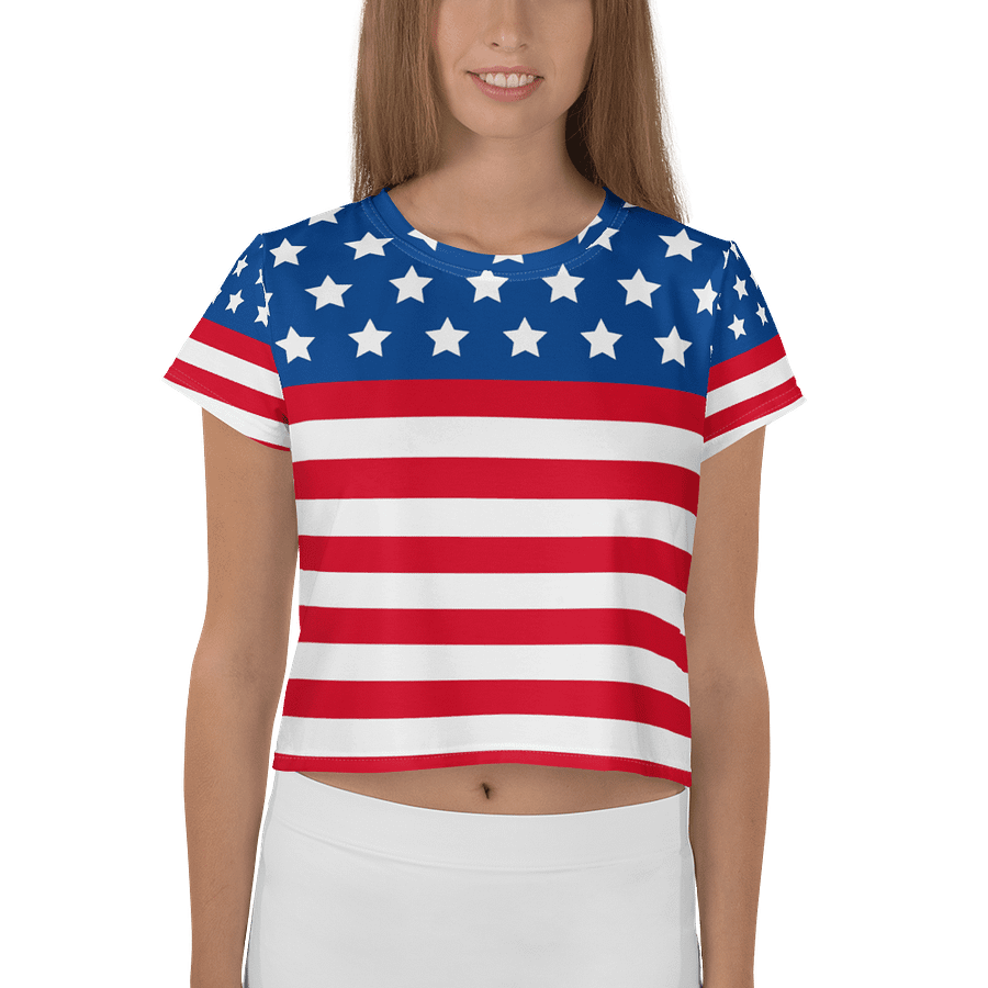 Starry Stripes All-Over Crop Tee product image (1)