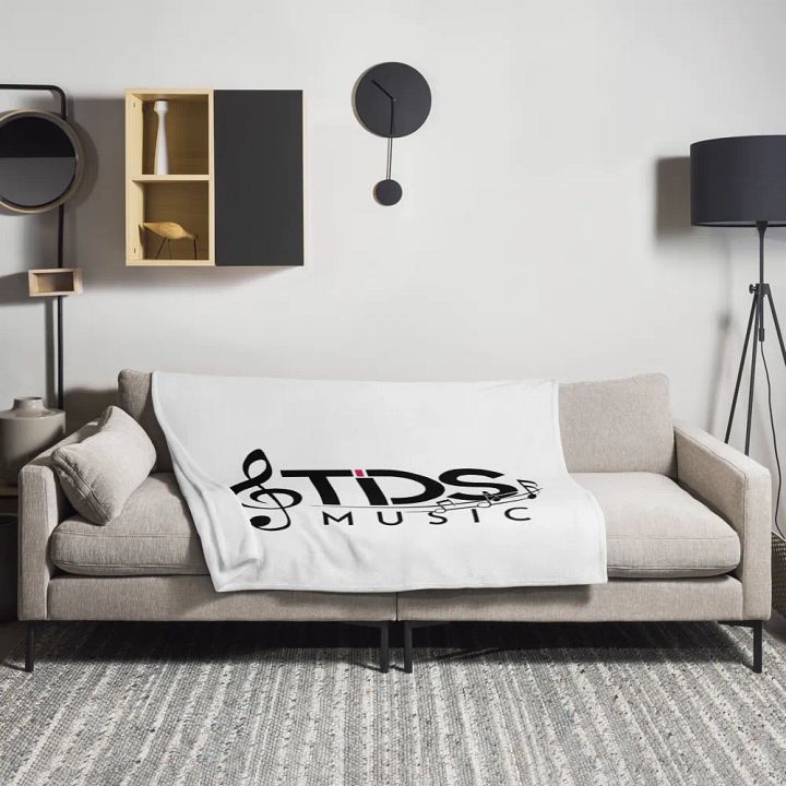 TDS Music White Throw Blanket product image (1)