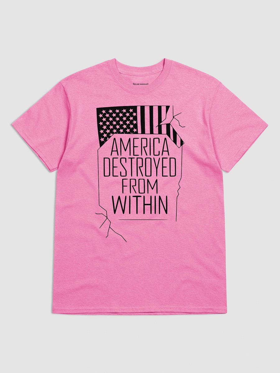 "America Destroyed From Within" Bold Statement Tee - Black Ink product image (5)