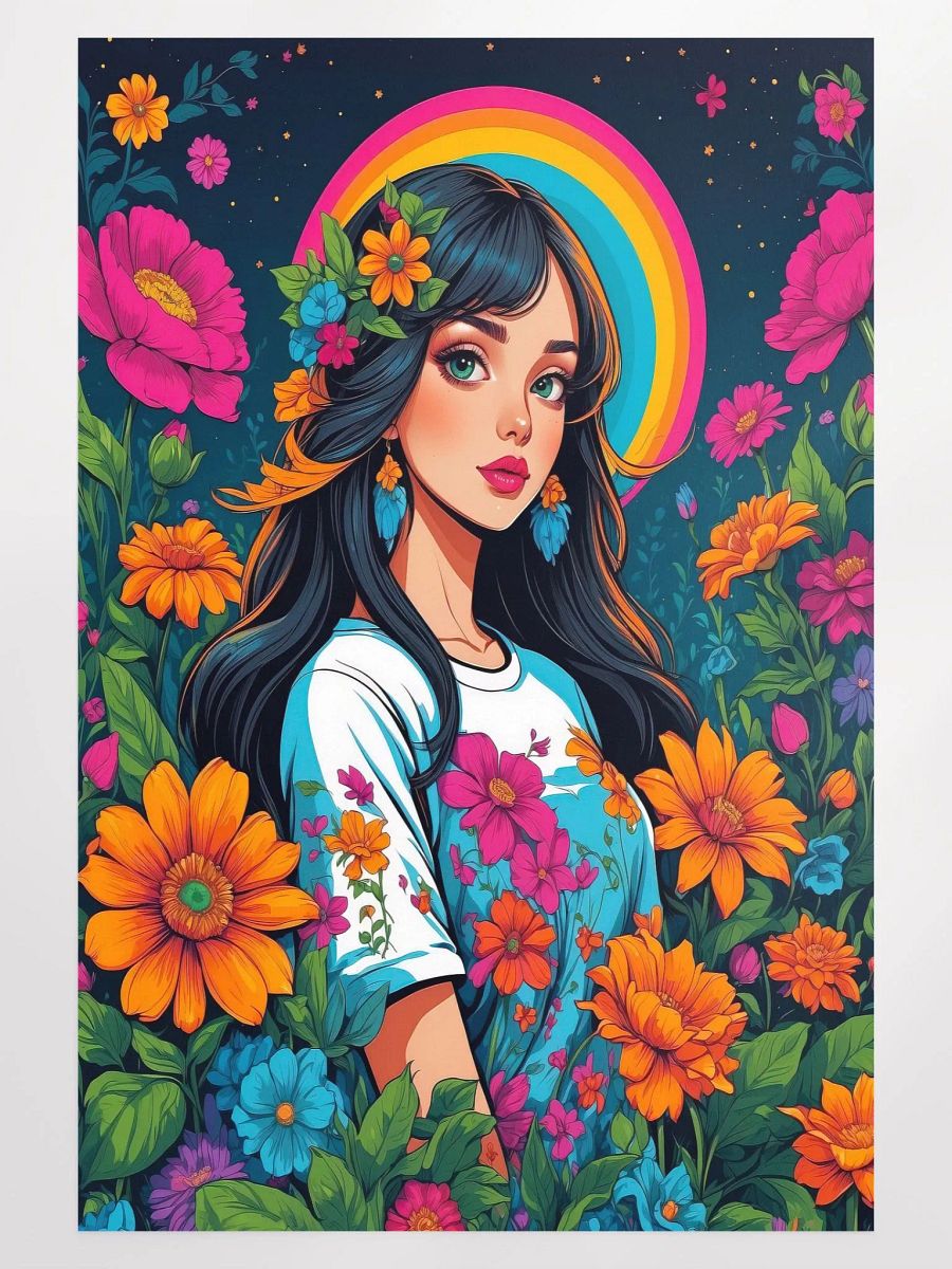 Midnight Flower Girl - Girly Poster - Large 24x36 Inches product image (1)