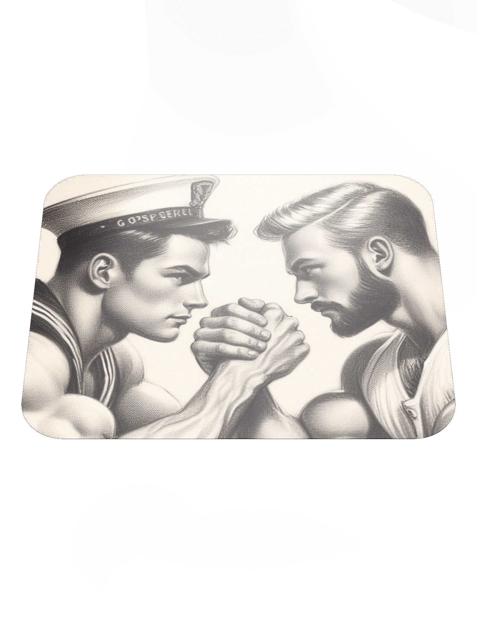 Up Close and Personal: Sailors – Tom of Finland Tribute Gay Pride Graphic Design Mouse Mat product image (1)