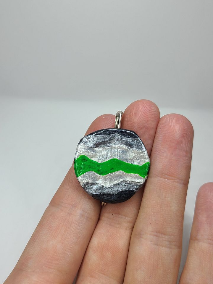 Agender pride bottle cap pin product image (2)