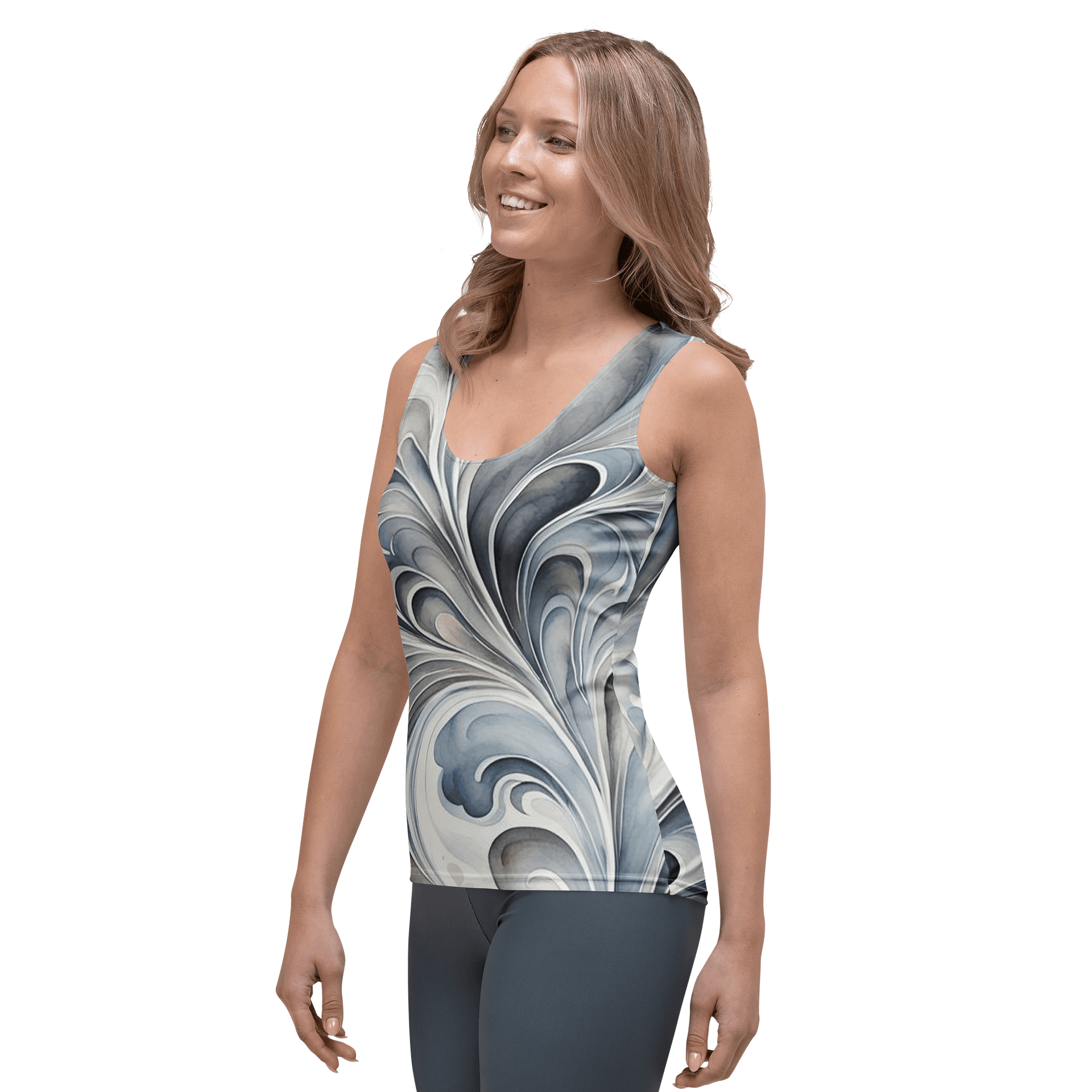 Gray Fractals Tank Top product image (3)