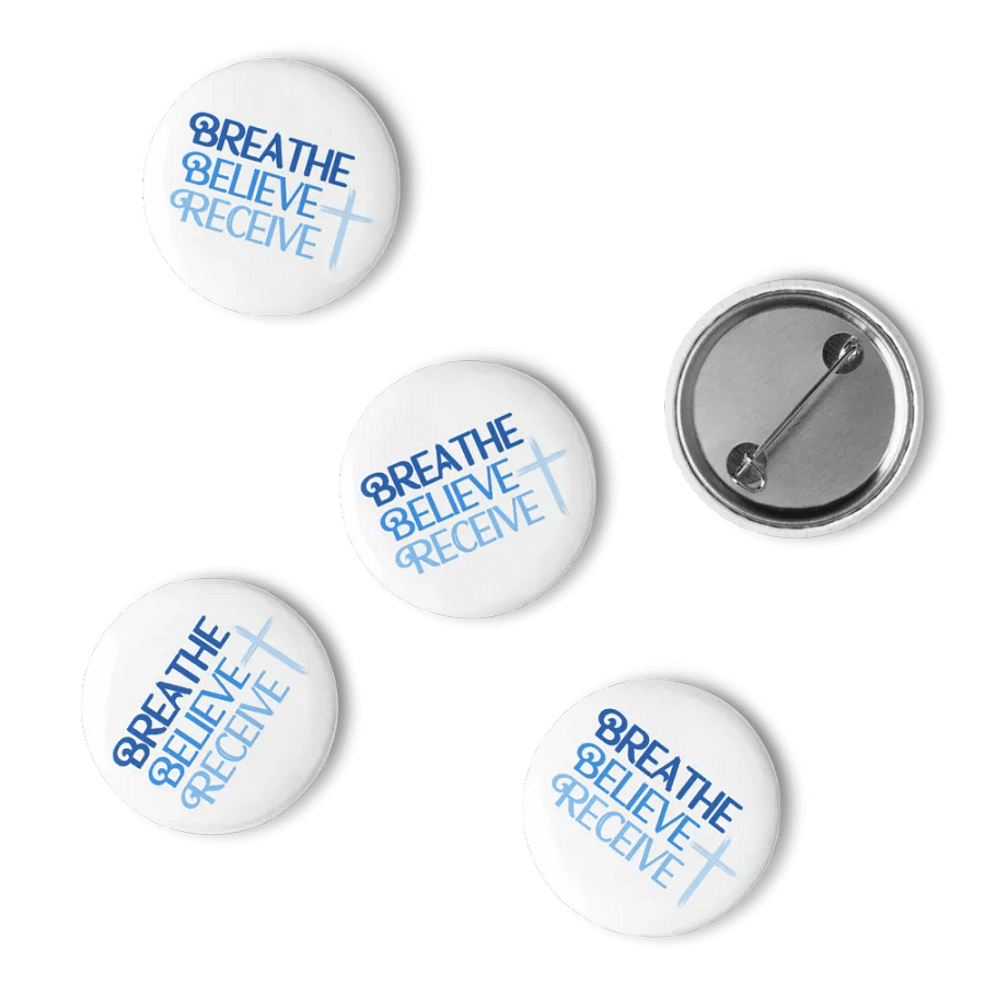 Breathe Believe Receive Set of 5 Pins, Inspirational Motivational, Self-Affirmation, Positive Vibes, Gift Idea product image (4)