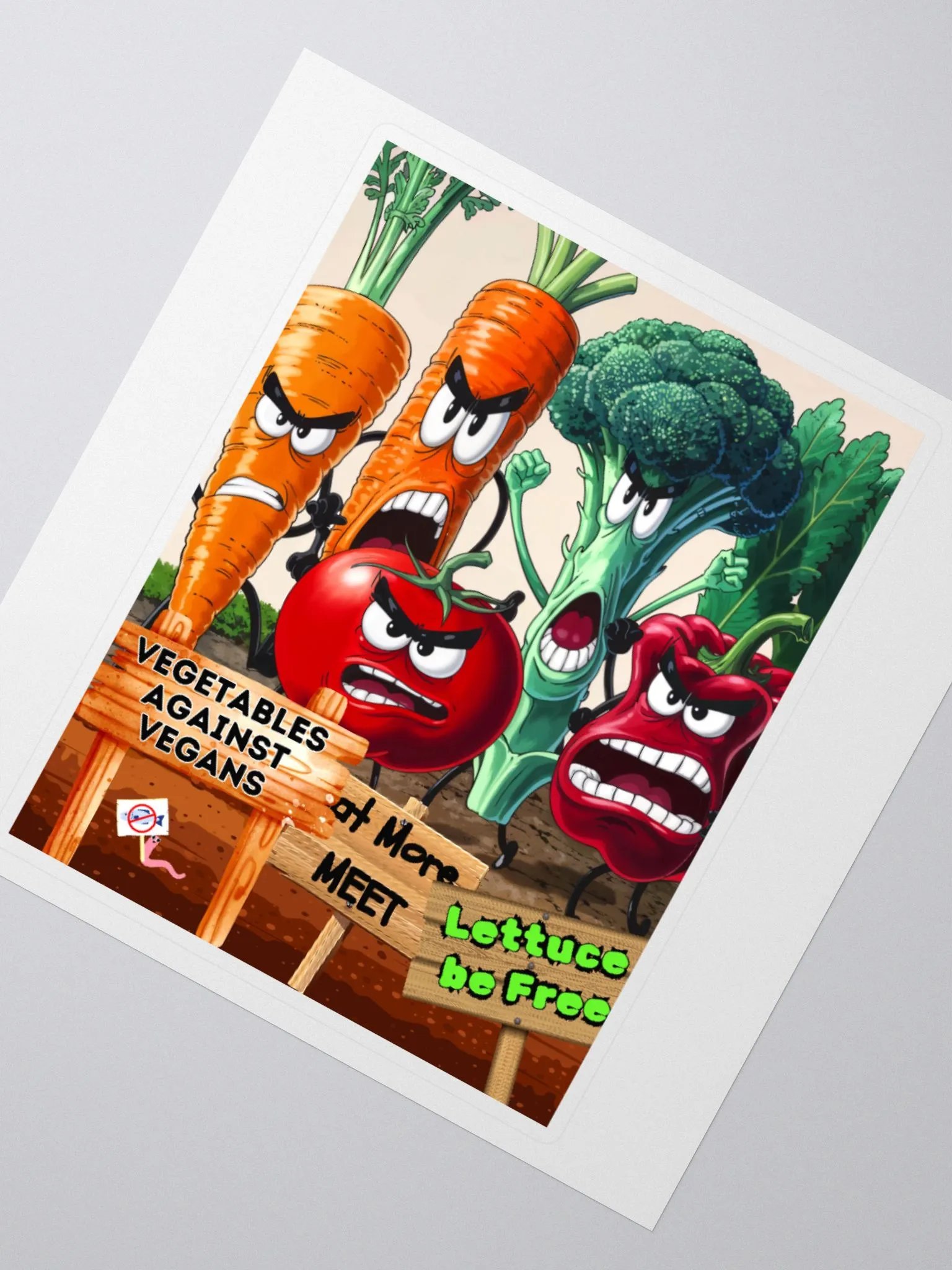 Vegetables against Vegans Sticker product image (2)