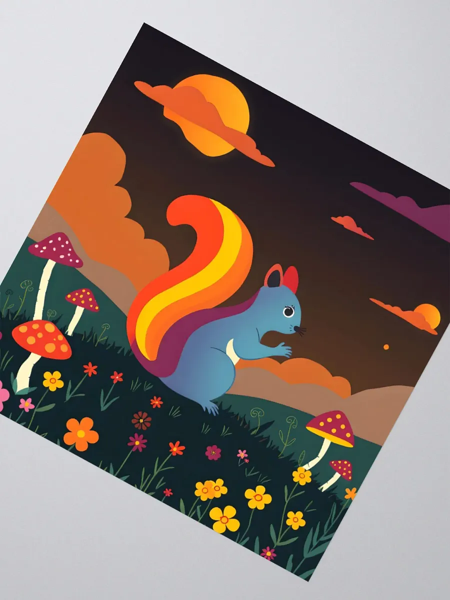 Whimsical Squirrel Kiss-Cut Stickers product image (5)