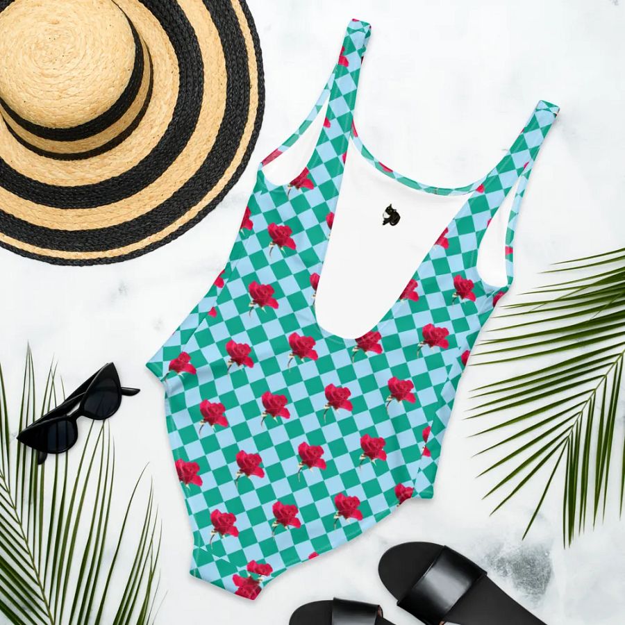 Rosy one-piece {aqua and teal} product image (6)