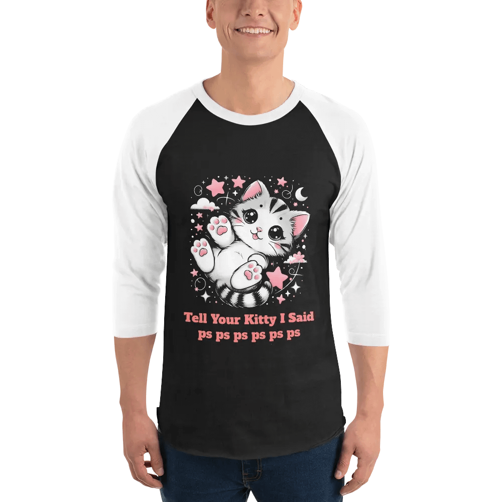 pspsps Kitty Baseball Style Tee - Dark Torso Colors product image (6)
