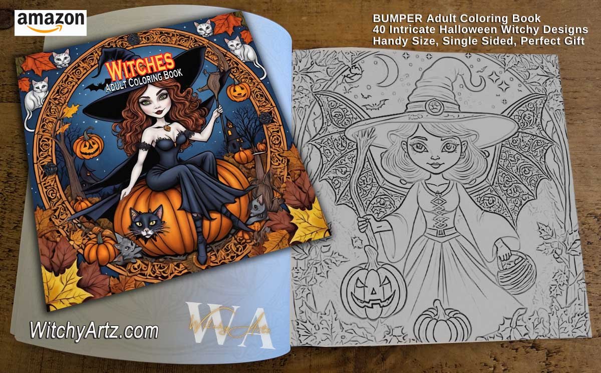Witches - Adult Coloring Book product image (9)