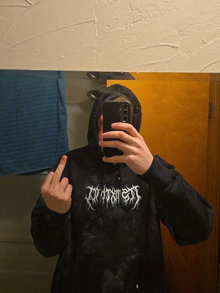 Tie Dye "Brutal" Embroidered Hoodie product image (2)