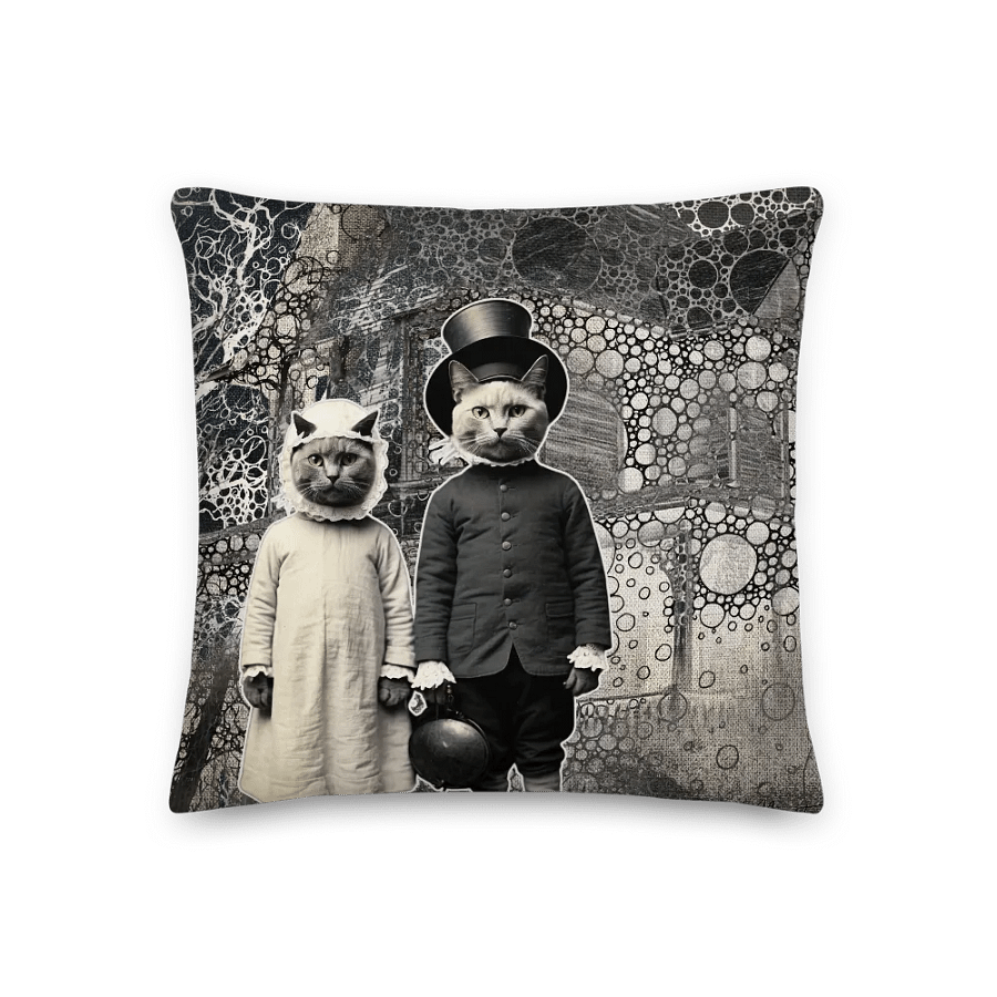 Whimsical Cat Duo Premium Pillow product image (3)