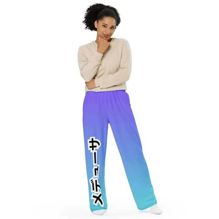 Katacana Wide Leg Pants - aqua product image (1)