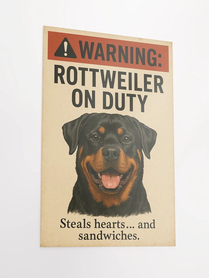 WARNING: ROTTWEILER ON DUTY Poster product image (4)