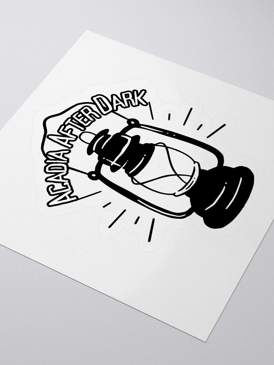 Acadia After Dark Lantern Sticker Old School Black & White product image (8)