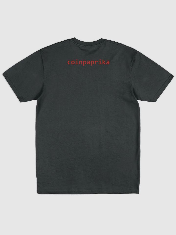 Black coinpaprika red circle dark t-shirt product image (2)