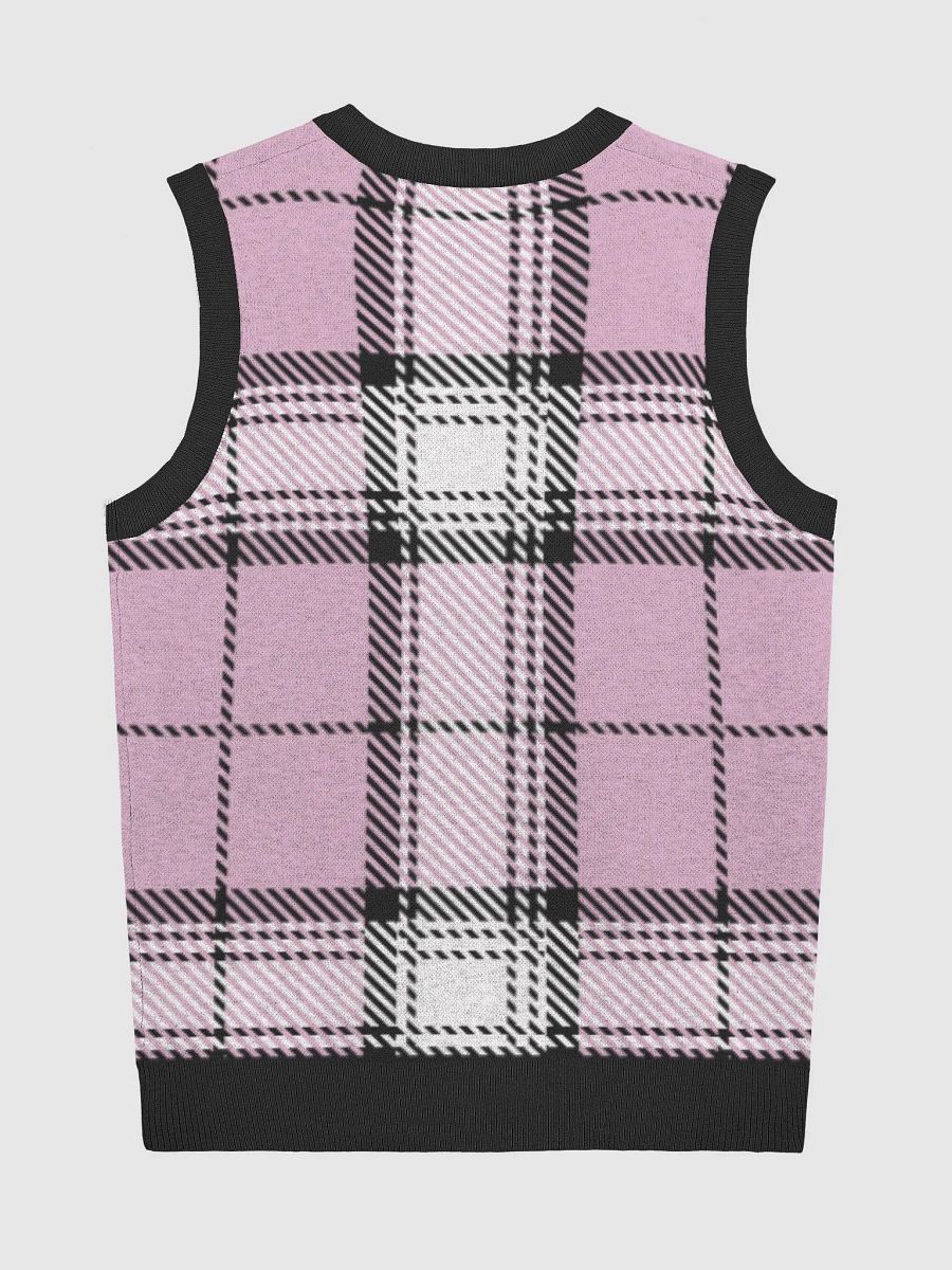 Pink Plaid Knitted Vest product image (2)