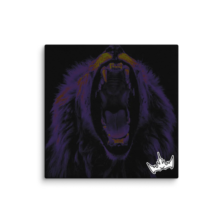 “FIRE” & CROWN™ logo print—artwork (black-on-black canvassed) · Exclusive, limited all-black variant product image (1)