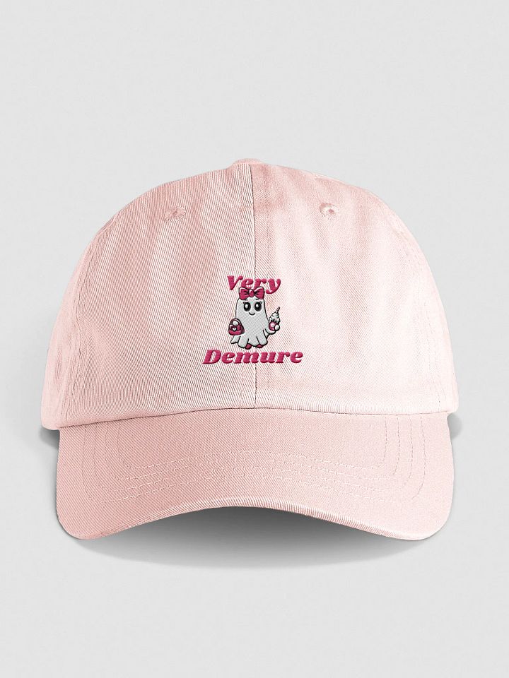 Very Demure Cute Ghost Embroidered Pastel Dad Hat product image (1)