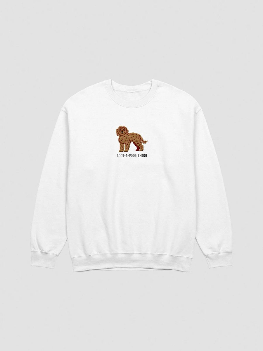 Cock-A-Poodle-Doo Sweatshirt (Embroidered) of a Cockapoo(Tan) product image (16)