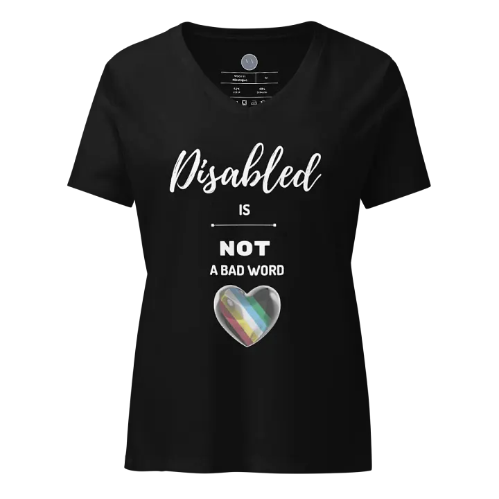 Disabled is NOT a Bad Word Fitted V-Neck product image (1)