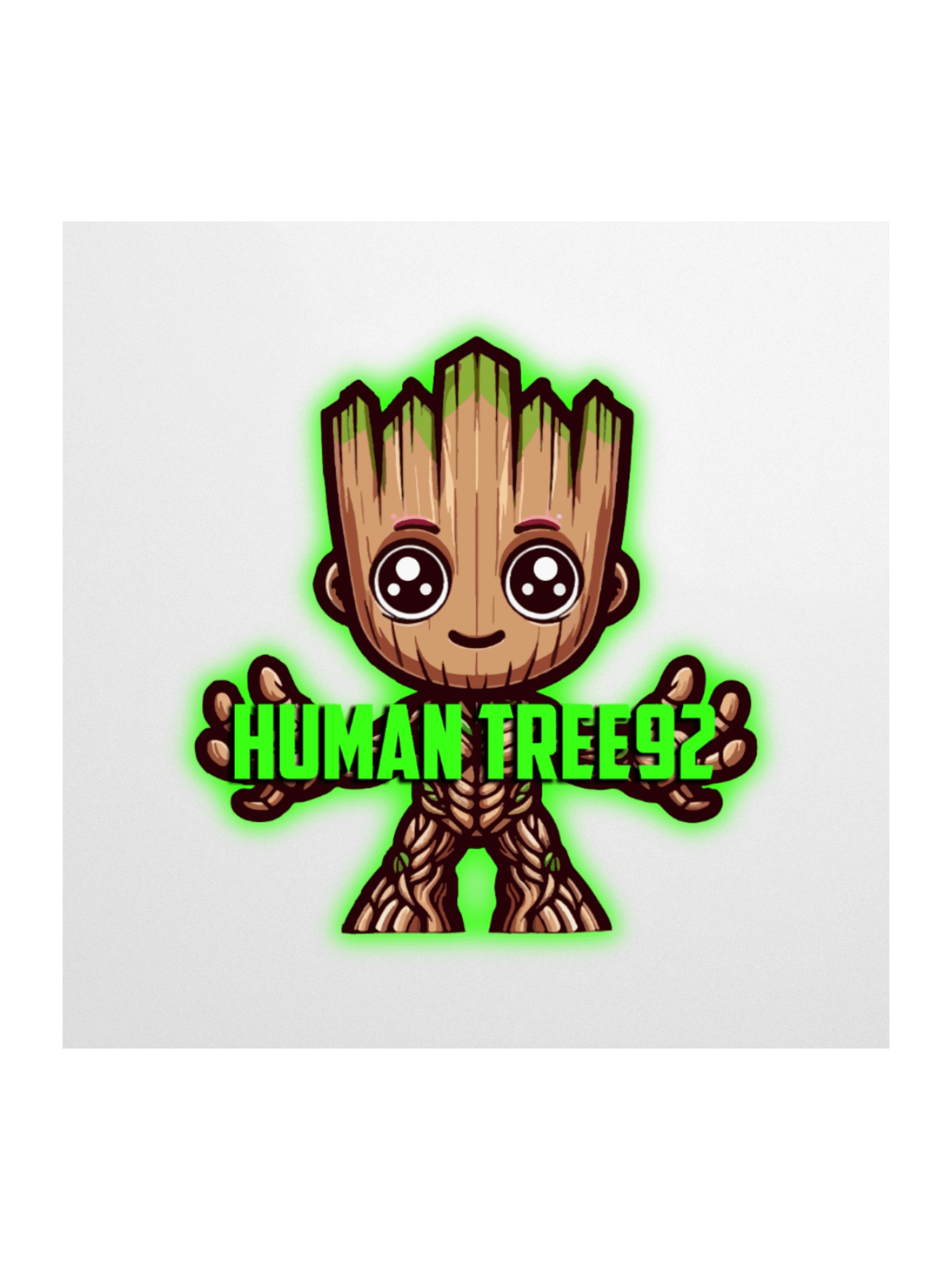 Kiss Cut Sticker Green Glow White product image (3)