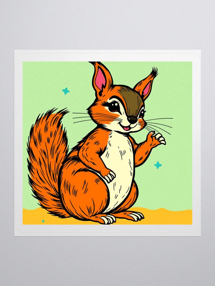 Smiling Squirrel Kiss Cut Stickers product image (2)
