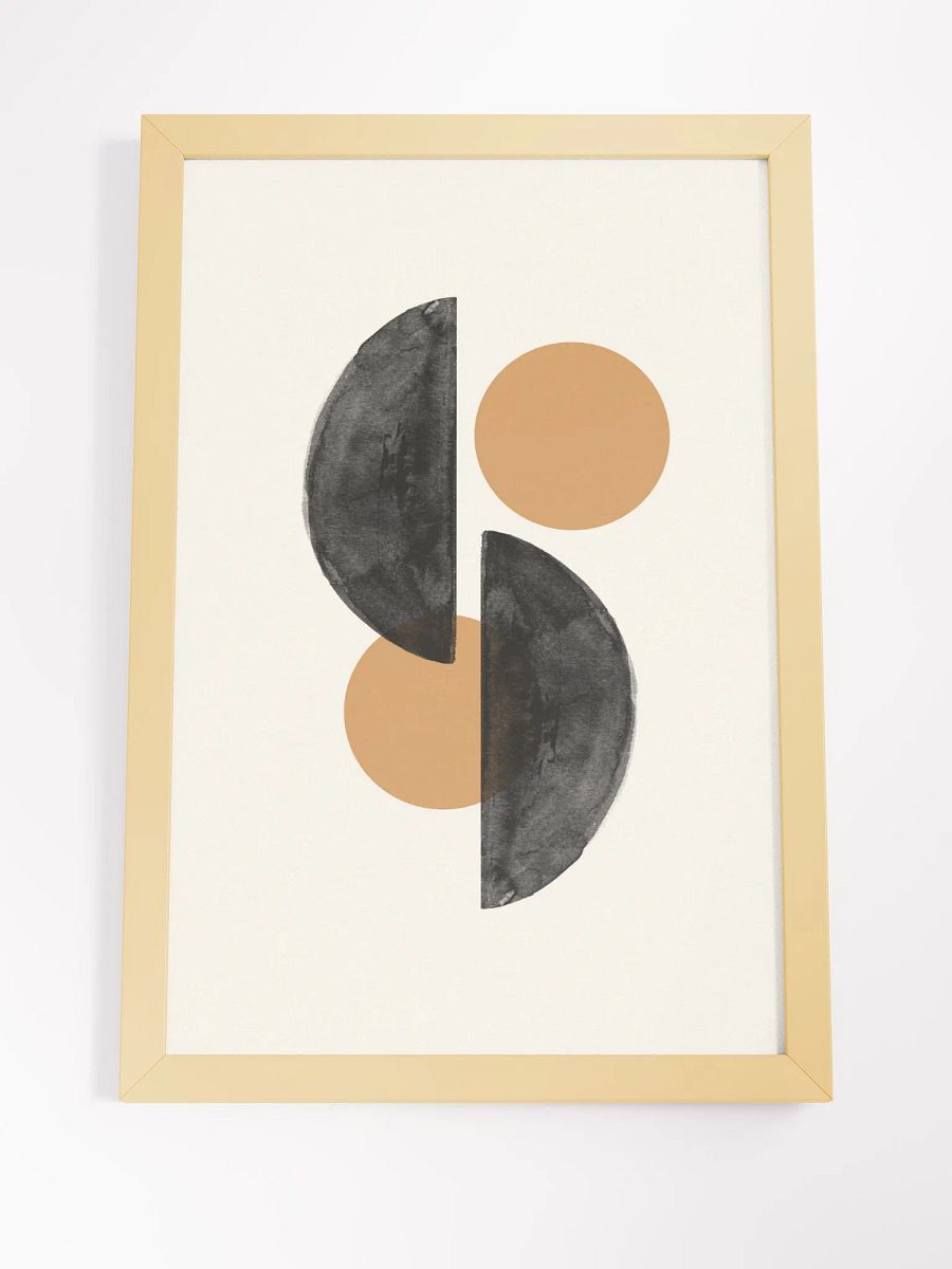Minimalist Symmetry Framed Poster | Elegant Abstract Design for Contemporary Interiors product image (4)