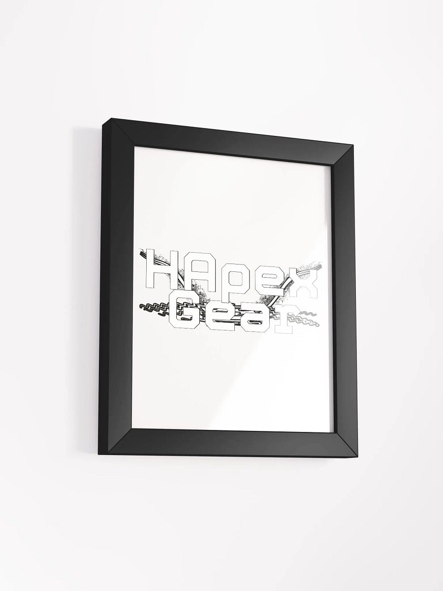 Framed - High-Quality Matte Poster - White HApex Gear White Logo product image (2)