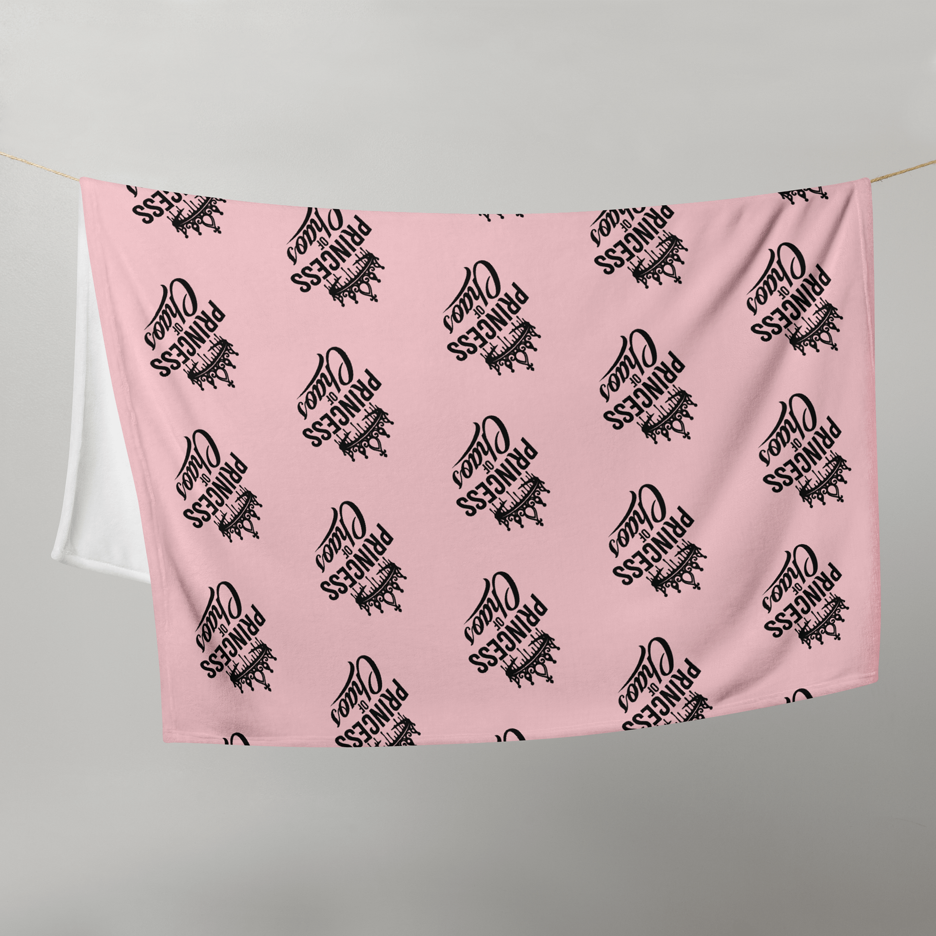 Princess of Chaos Tiara Throw Blanket (Pink & Black) product image (5)