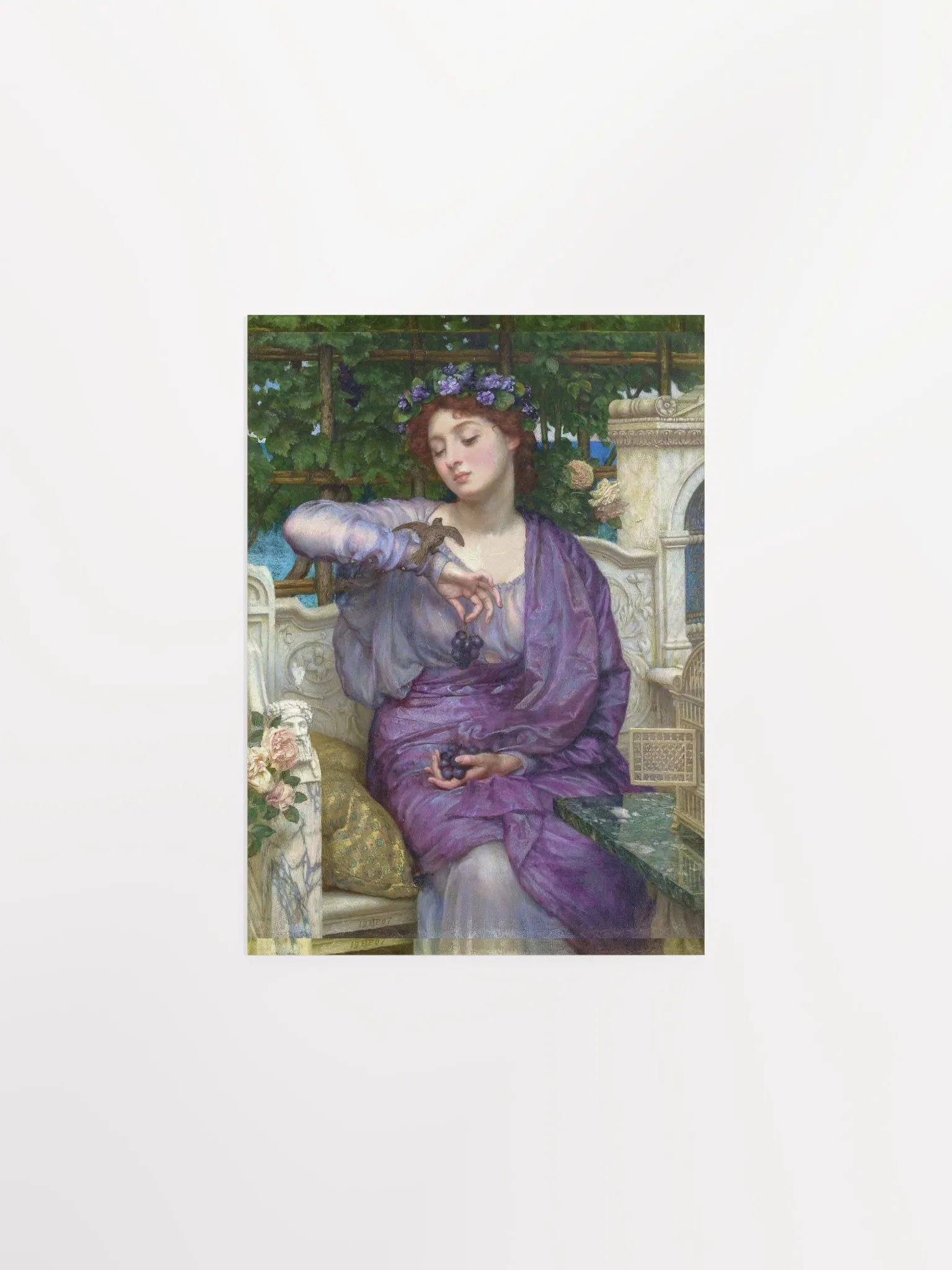 ''Lesbia and her Sparrow'' by Edward John Poynter Poster product image (1)