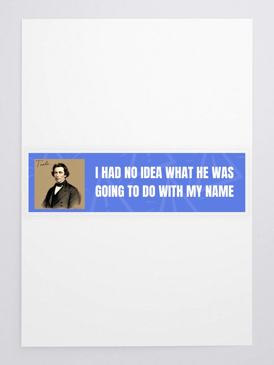 Tesla bumper sticker product image (3)