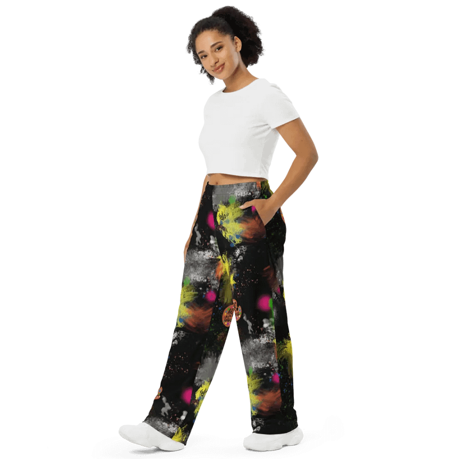 SplatterWear #1 Wide Unisex Pants/Splash Colors product image (3)