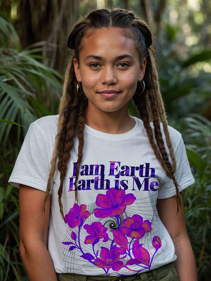 Unisex I am Earth, Earth is Me - Everything is Connected Decolonisation Tee - Neon Bright Flowers version product image (12)