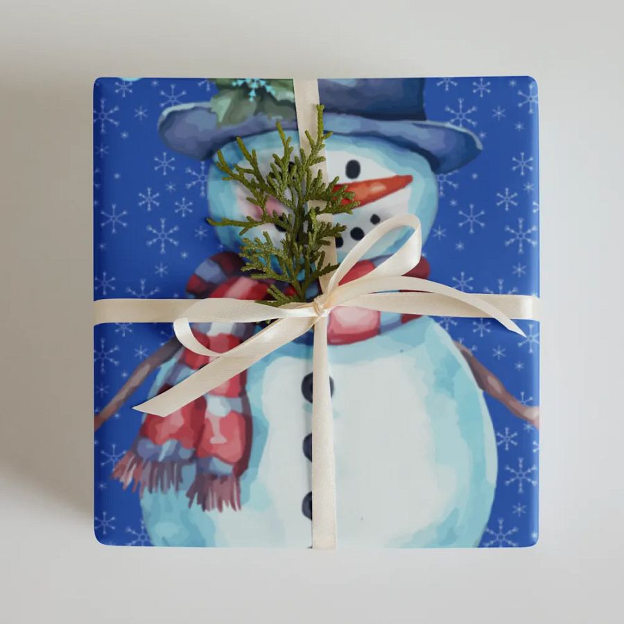 Cheerful Snowman Wrapping Paper Set product image (5)