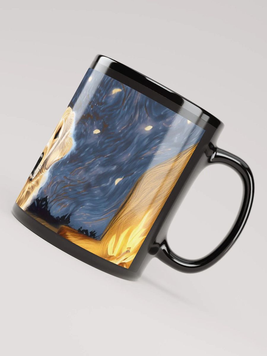 Loyal by the Fire: Black Glossy Mug for Golden Retriever Fans product image (6)