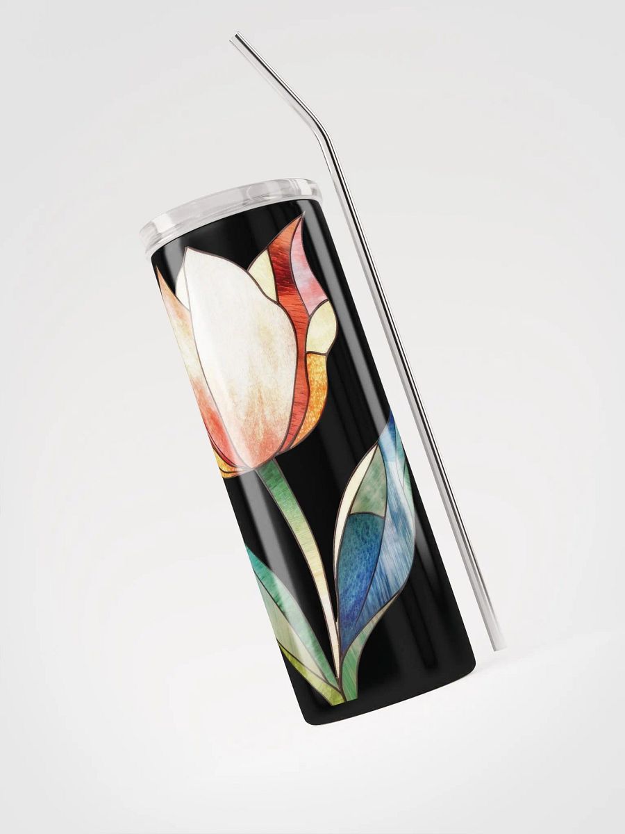 Stained Glass Tulip Stainless Steel Tumbler product image (5)