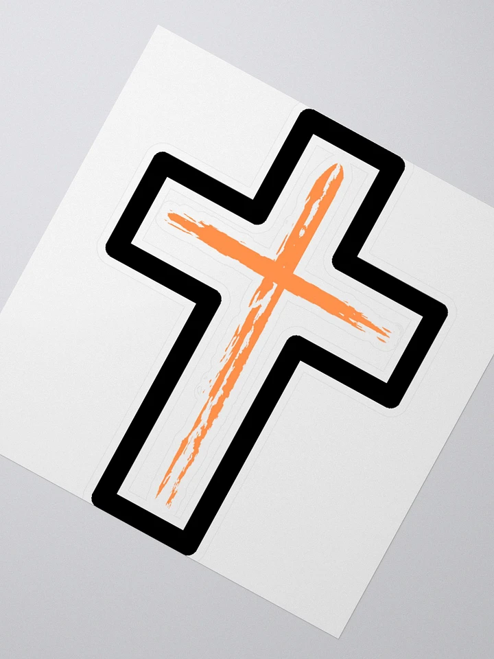 Orange Cross With Boarder Sticker product image (1)